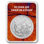 2 $ Dollar Icons of Inspiration - Isaac Newton Niue Island 1 oz Silber BU im Blister 2022 **