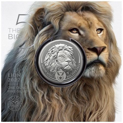 5 Rand BIG FIVE II - Lion - Löwe Südafrika South Africa 1 oz Silber BU 2022 **