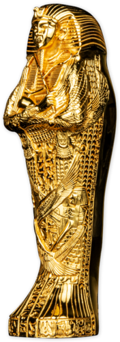 10 $ Dollar Tutankhamun Sarcophagus - Tutanchamun Sarkophag 3D Solomon Islands 5 oz Silber 2022