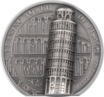 10 $ Dollar Leaning Tower of Pisa - Schiefer Turm Cook Islands 2 oz Silber 2022 **