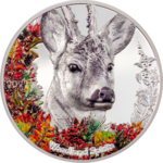 500 Togrog Woodland Spirits - Deer - Reh High Relief Mongolei 1 oz Silber PP 2022 **