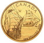 200 $ Dollar Tall Ships - Brigantine Kanada 1/2 oz Gold PP 2022