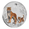 8 $ Dollar Lunar III Tiger farbig coloured Australien 5 oz Silber 2022 **