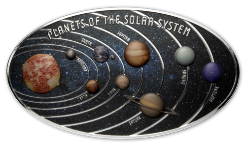 25 $ Dollar Planets of the Solar System - Sonnensystem Solomon Islands 1 kg Kilo Silber 2022