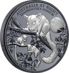 1 $ Dollar Australia at Night - Possum - Opossum Black Proof Niue Island 1 oz Silber 2022 **