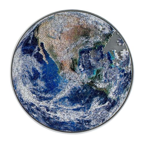 5000 Francs Earth - Erde Puzzle Chad -Tschad 1 oz Silber + 4,5 oz Kupfer 2022 **