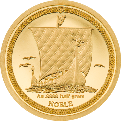 1 /64 Noble - Wikingerschiff Isle of Man 0,5 Gramm Gold PP 2022