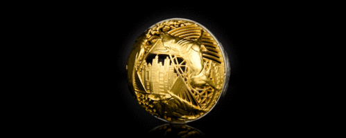 5 $ Dollar Bull and Bear - Bulle und Bär Filligree Spherical Coin Samoa 2 oz Silber 2022
