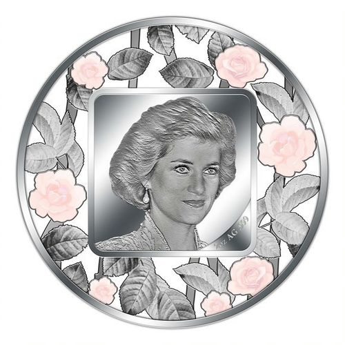 5 $ Dollar Lady Diana - 25 Years after the Tragedy Filigree Barbados 2 oz Silber Prooflike 2022