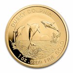 100 $ Dollar Dolphin Series - Dusky Dolphin - Schwarzdelfin Australien 1 oz Gold 2022