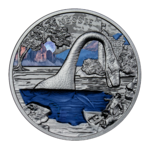 2 $ Dollar Nessie - The Loch Ness Monster High Relief Black Proof Niue Island 1 oz Silber 2022 **