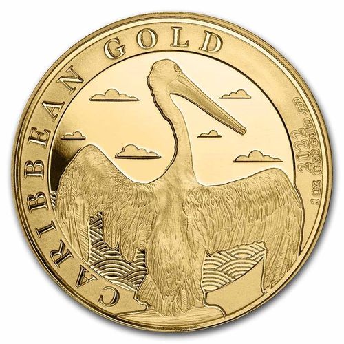 10 $ Dollar Caribbean Gold - Pelican - Pelikan Barbados 1 oz Gold 2022