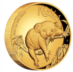 100 $ Dollar Koala High Relief Australien 1 oz Gold PP 2022
