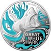 5 Dollar Australia's Most Dangerous Great White Shark - Weißer Hai Australien 1 oz PP Silber 2022 **