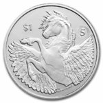 1 $ Dollar 5th Anniversary of Pegasus mit Privy Mark British Virgin Islands 1 oz Silber 2022 **