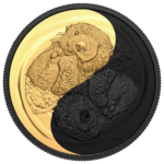 20 $ Dollar Black and Gold - Sea Otter - Seeotter Kanada 1 oz Silber + Rhodium 2022 **