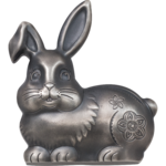 1000 Togrog Lunar Jahr des Hasen - Sweet Silver Rabbit - Hase 3D Mongolei 1 oz Silber 2023 **