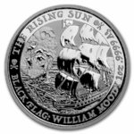 1 $ Dollar Black Flag - Piratenschiff Serie - The Rising Sun Tuvalu 1 oz Silber BU 2022 **