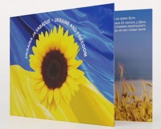 2 Euro Gedenkmünze Ukraine and Freedom - Freiheit - Estland 2022 in Coincard