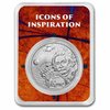 2 $ Dollar Icons of Inspiration - Albert Einstein Niue Island 1 oz Silber BU im Blister 2022