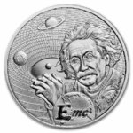 2 $ Dollar Icons of Inspiration - Albert Einstein Silver Proof Niue Island 1 oz Silber PP 2022 **