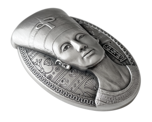 200 Francs Nefertiti - Nofretete 3D Ultra High Relief Djibouti 3 oz Silber 2023
