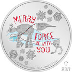 2 $ Dollar Star Wars™ Weihnachten Season's Greetings Niue Island 1 oz Silber 2022 **