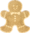 1 $ Dollar Gingerbread Man - Lebkuchenmann Palau 0,5 Gramm Gold