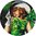 20 $ Dollar Great Micromosaic Passion - Young Girl in Green Palau 3 oz Silber PP 2021