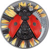 2000 Togrog Clockwork Evolution - Mechanical Ladybug Mongolei 3 oz Silber Black Proof 2021