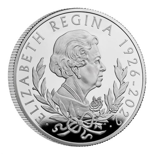 10 Pounds Pfund Her Majesty Queen Elizabeth II Memorial Grossbritannien UK 10 oz Silber PP 2022