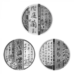 3 x 10 Yuan Calligraphy - Running Script Kalligraphie Set China 3 x 30 Gramm Silber PP 2022 **