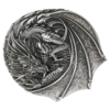 1 $ Dollar Dragons of the World - Red Welsh Dragon Fiji 1 oz Silber Antique Finish 2022 **