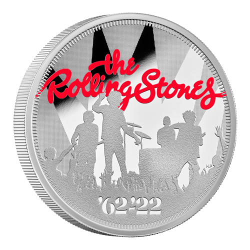 2 Pounds Pfund Music Legends - The Rolling Stones Grossbritannien UK 1 oz Silber PP 2022