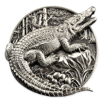 100 Francs Protecting Wildlife - Crocodile - Krokodil Ultra High Relief Burundi 5 oz Silber 2023
