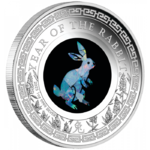 1 $ Dollar Lunar Rabbit - Hase Opal Australien 1 oz Silber PP 2023 **