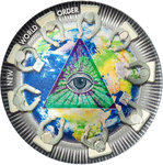 10 $ Dollar Great Conspiracies - New World Order Palau 2 oz PP Silber 2021