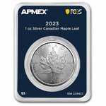 5 $ Dollar Silver Maple Leaf Kanada Apmex MintDirect® Premier PCGS First Strike 1 oz Silber 2023