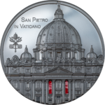 5 $ Dollar Tiffany Art Metropolis - San Pietro - Vatikan - Rom Palau 5 oz Silber Black Proof 2022 **