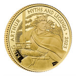 25 Pounds Pfund Myth and Legends - King Arthur Grossbritannien UK 1/4 oz Gold PP 2023