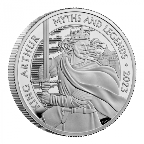 5 Pfund Pounds Myth and Legends - King Arthur Grossbritannien UK 2 oz Silber PP 2023