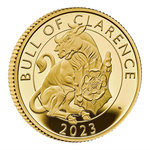 25 Pfund Pounds The Royal Tudor Beasts - The Bull of Clarence Grossbritannien UK 1/4 oz Gold PP 2023