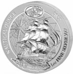 50 Francs Nautical Ounce USS Constitution Ruanda Rwanda 1 oz Silber BU 2022