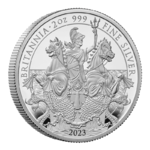 5 Pfund Pound Britannia Silver Proof Grossbritannien UK 2 oz Silber PP 2023