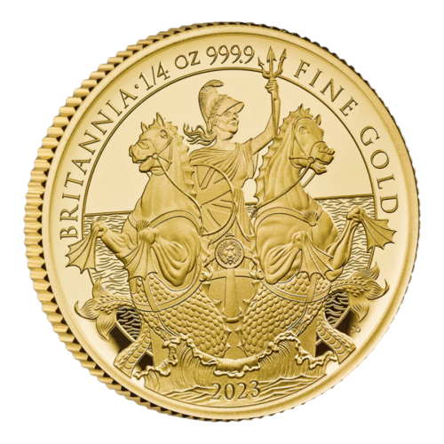 25 Pfund Pounds Britannia Grossbritannien UK 1/4 oz Gold PP Proof 2023