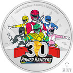 2 Dollar 30th Anniversary - 30 Jahre Power Rangers™ Niue Silber PP 2023 **