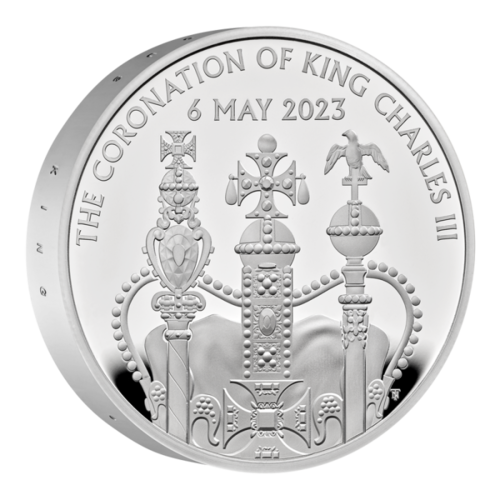 5 Pfund Pound Coronation - Krönung King Charles III Piedfort Grossbritannien UK Silber PP 2023