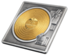 5 $ Dollar Spinning Wheel - 75 Years - 75 Jahre Vinyl Record Barbados 3 oz Silber 2023