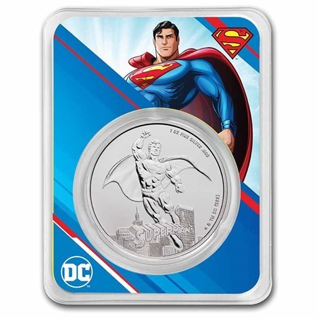 5 $ Dollar DC Comics™ - Superman™ Samoa Coincard 1 oz Silber 2023