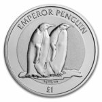 1 Pound Pfund Emperor Penguin - Kaiserpinguin British Antarctic Territory 1 oz Silber 2023